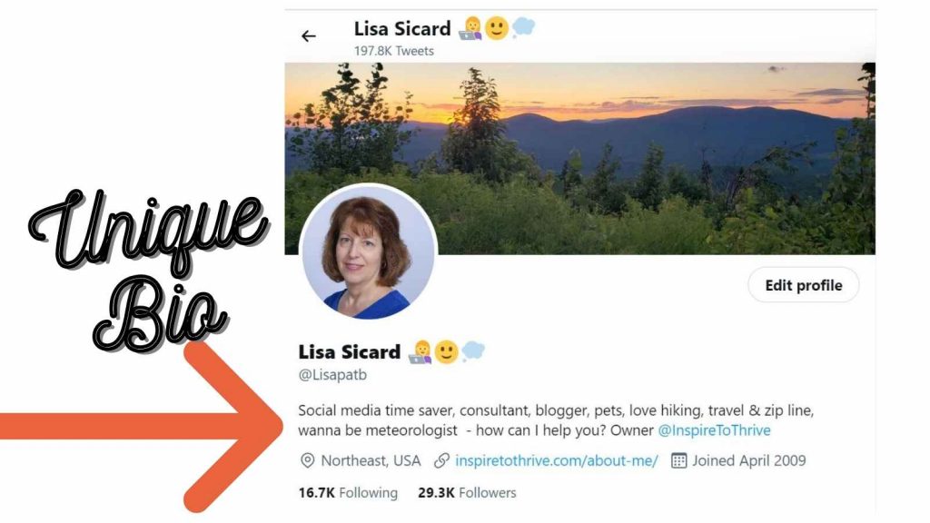 social media tips with bio