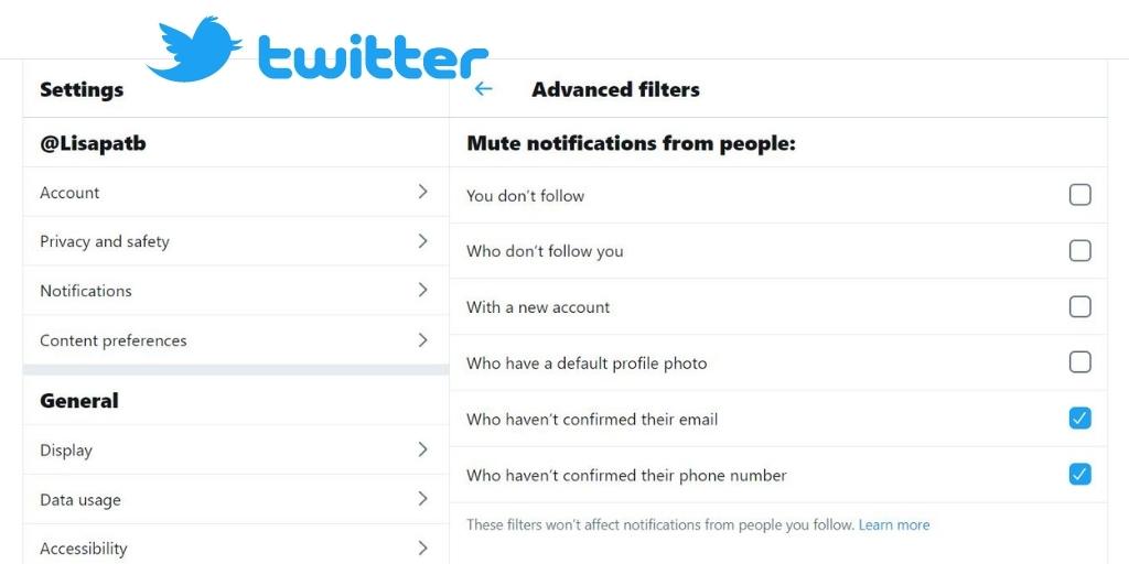 Twitter advanced filters