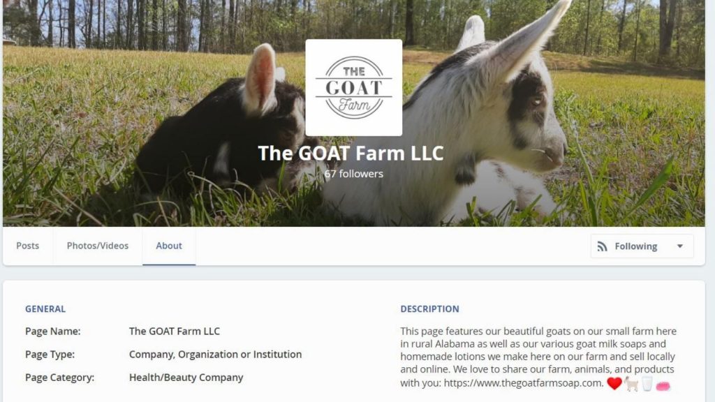 the goat farm page