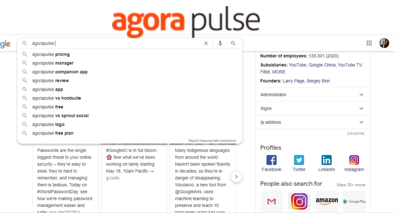 agorapulse keyword cluster