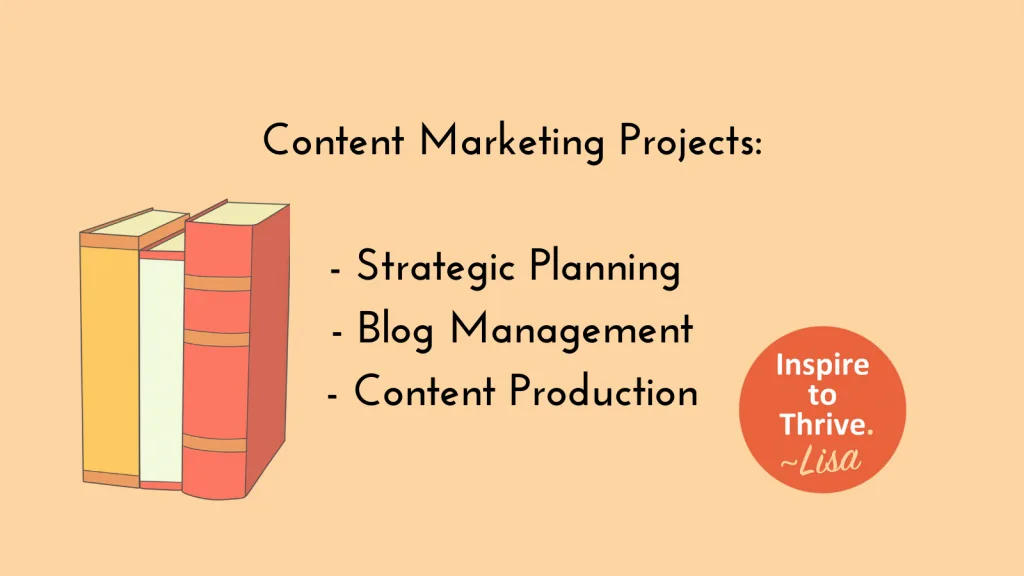Content Marketing Projects with Inspire to Thrive Graphic