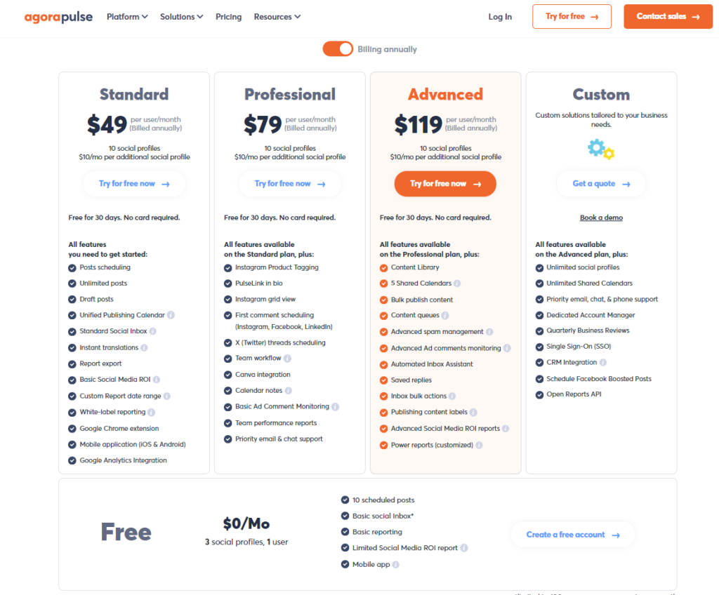 new Agorapulse pricing