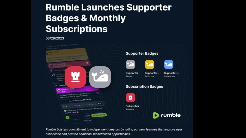 how does Rumble pay creators?