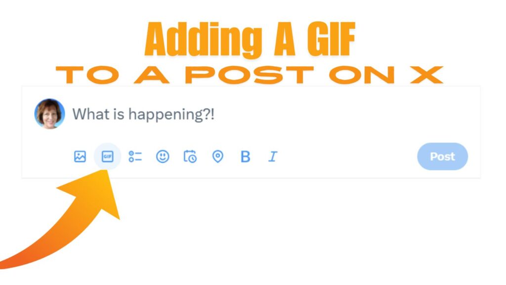 how to add a gif to a post on x