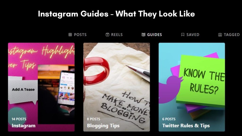 Instagram guide samples