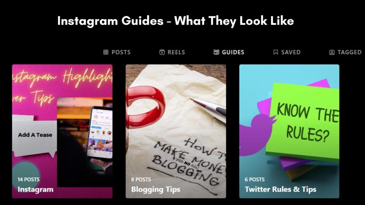 Instagram guide samples