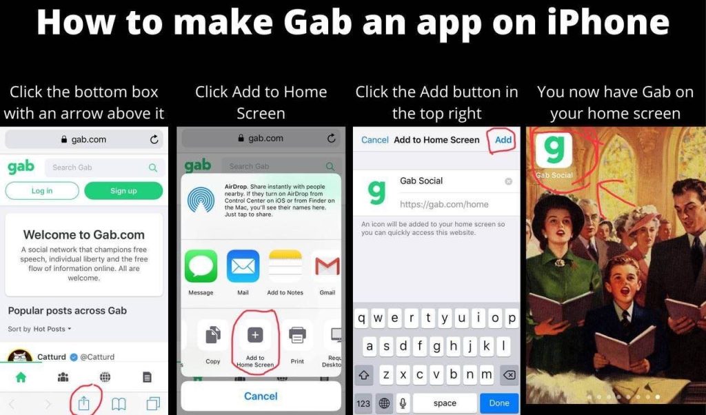 gab on iphone