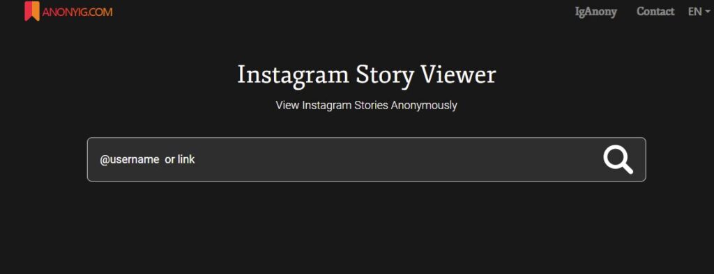 IgAnony Instagram story viewer