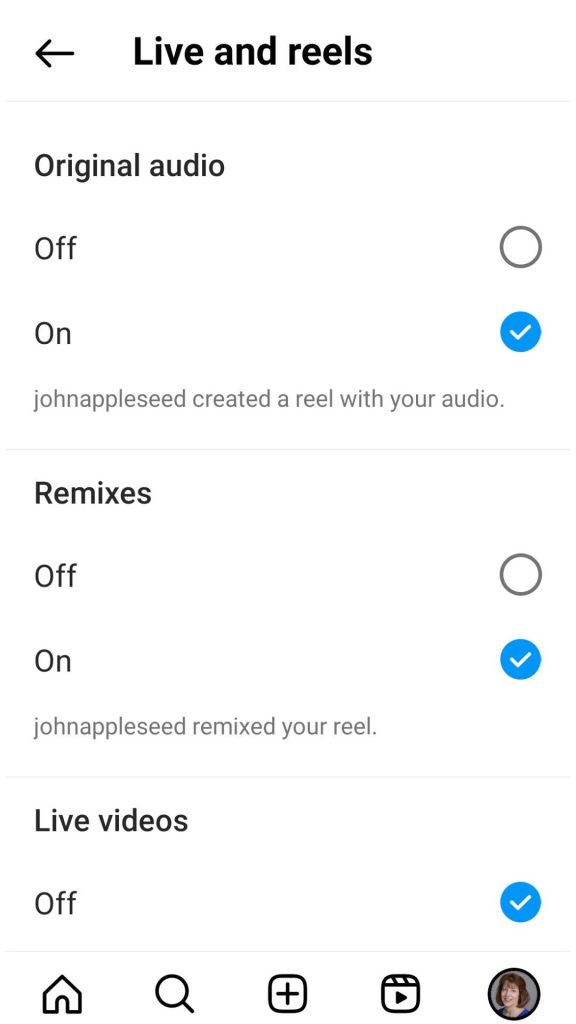 audio on Instagram reels turned on