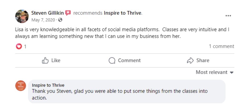 engage with your Facebook reviews