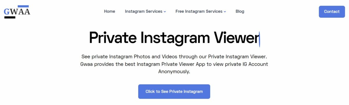  private IG viewer with GWAA