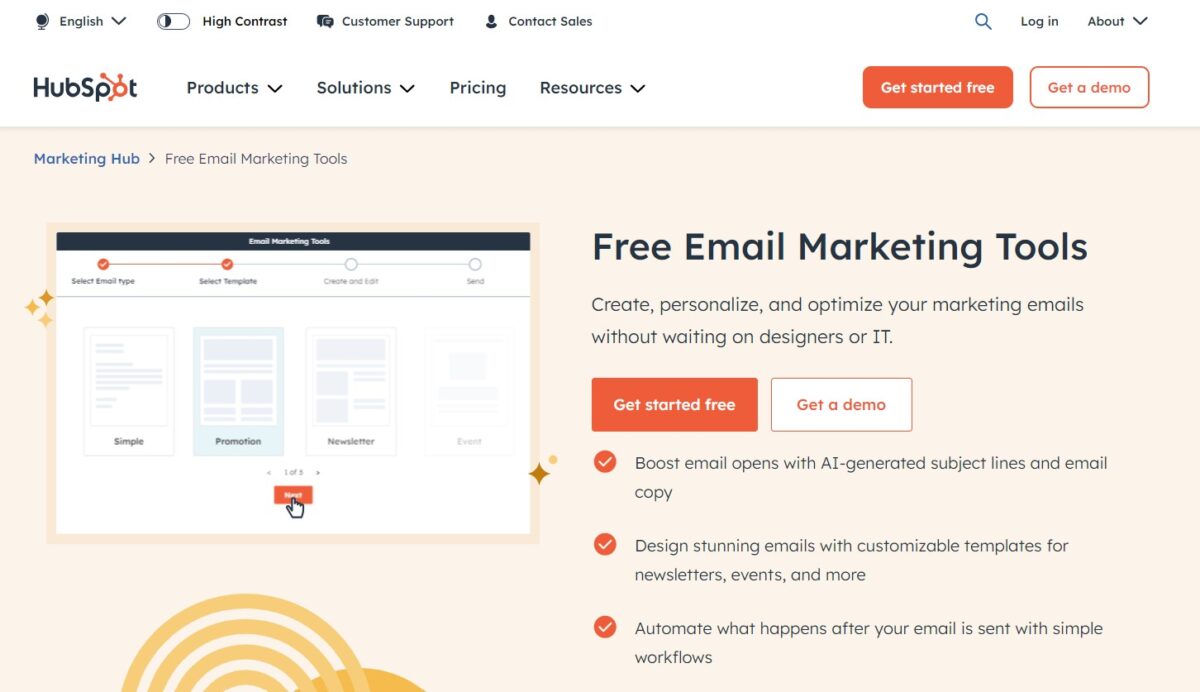 use Hubspot for email marketing