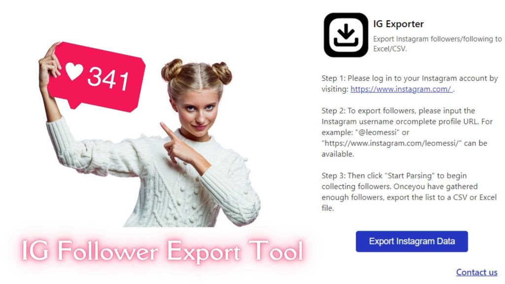 IG follower export tool