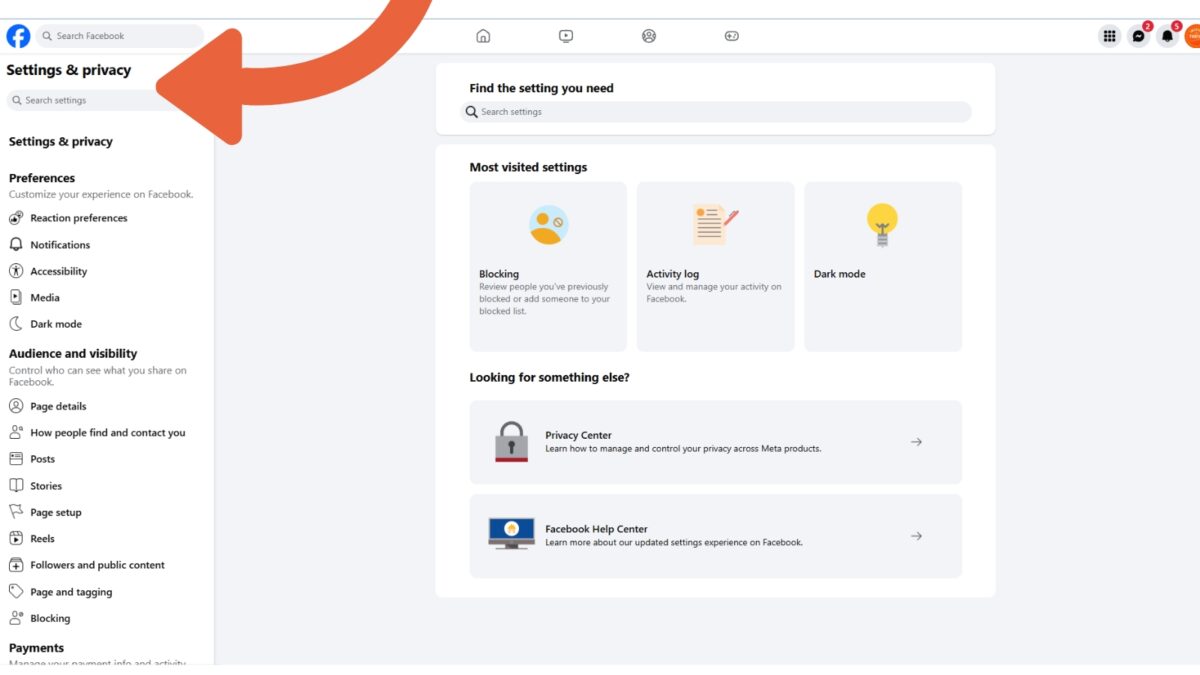 find your templates and tags in Facebook settings