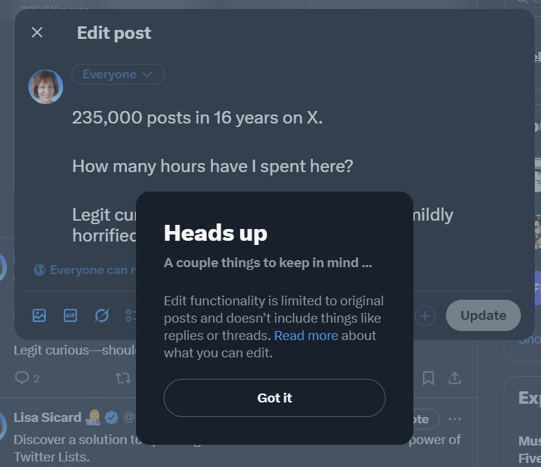 how to edit a post