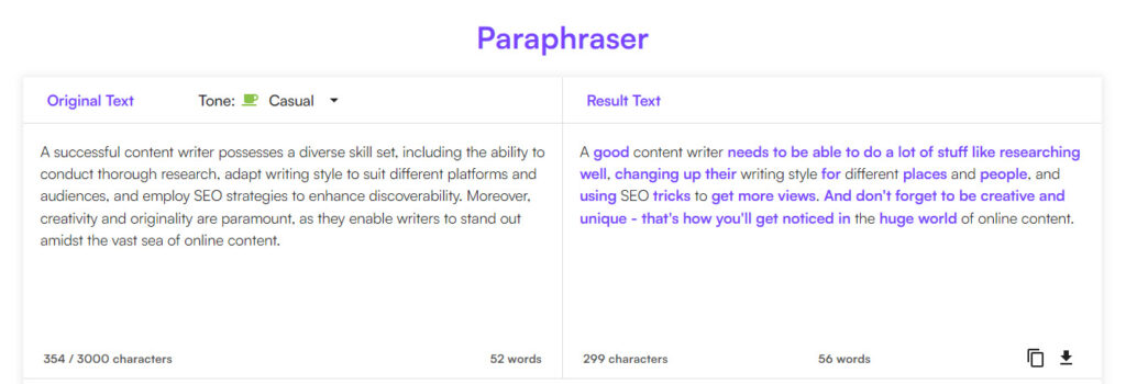 paraphraser for online writing