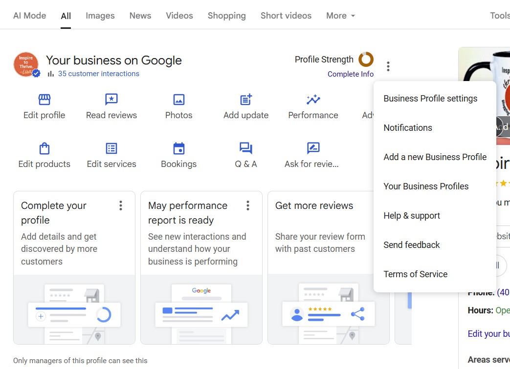 STEP 1 ADDING ADMIN how to use google my business by adding someone to manage for you