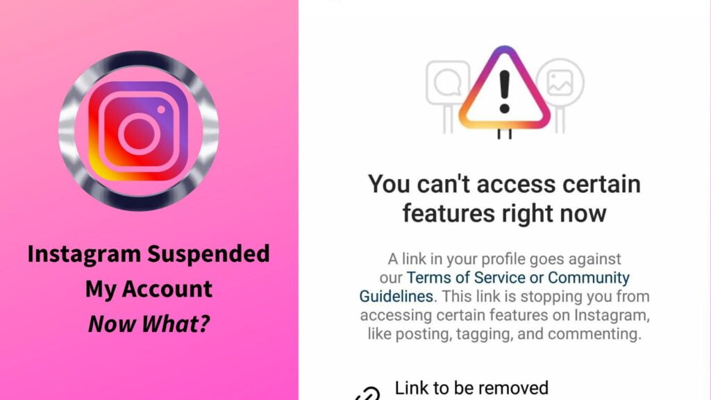 instagram suspended my account