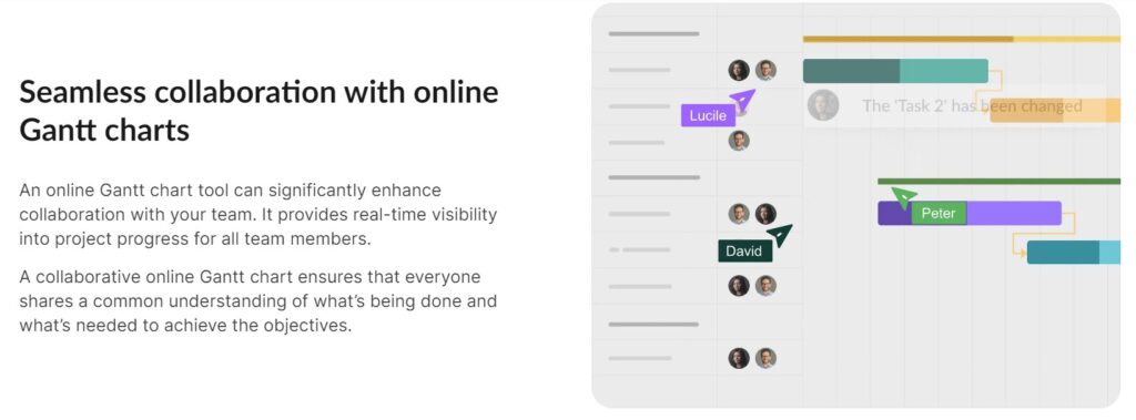 Gantt chart tool