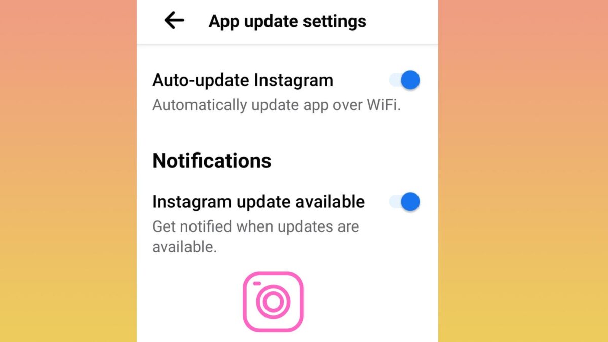instagram app updates Instagram app update screen screenshot 2026