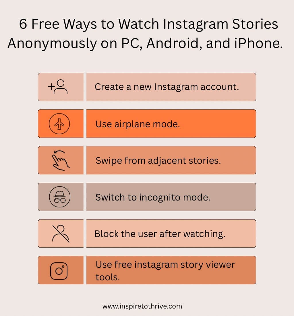 6Free ways to Watch Instagram Stories Anonymously on PC, Android, and iPhone Learn 6 free ways to watch Instagram stories anonymously