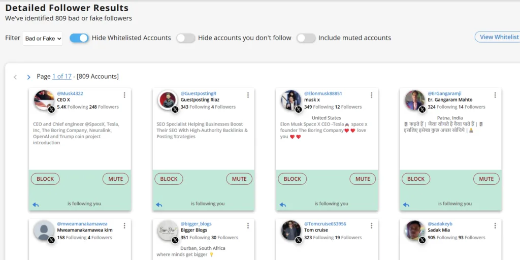 fedica for x Twitter to remove follower