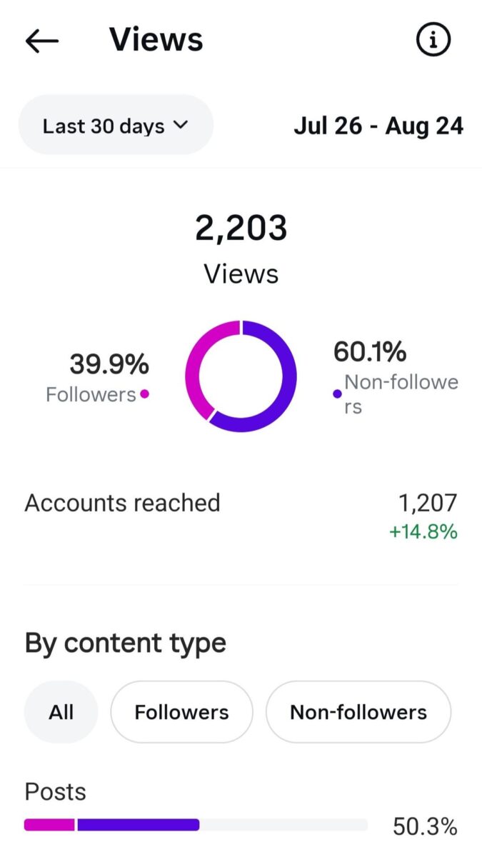 Instagram profile views