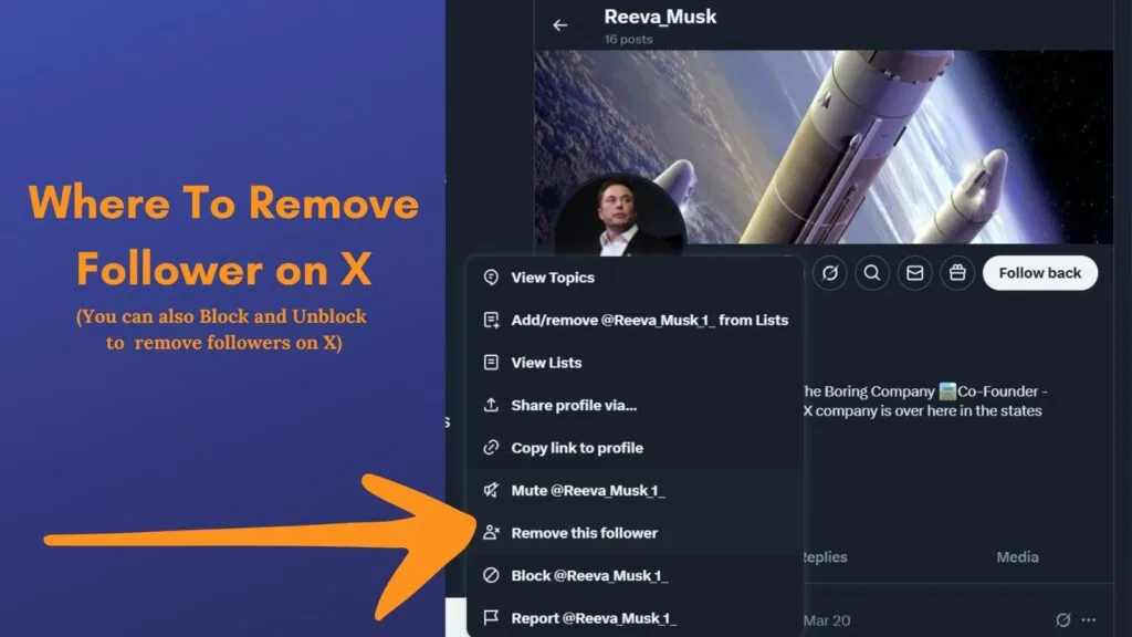 how to remove followers on x 