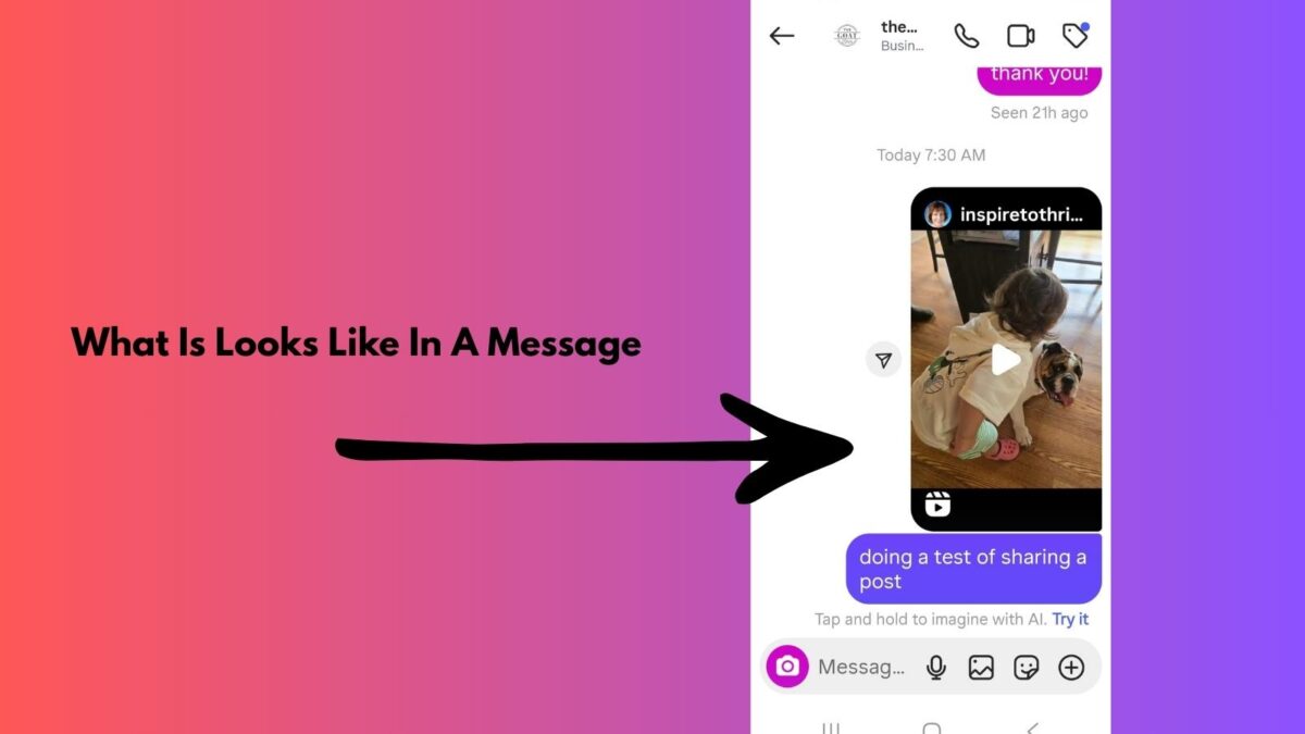 how a message looks