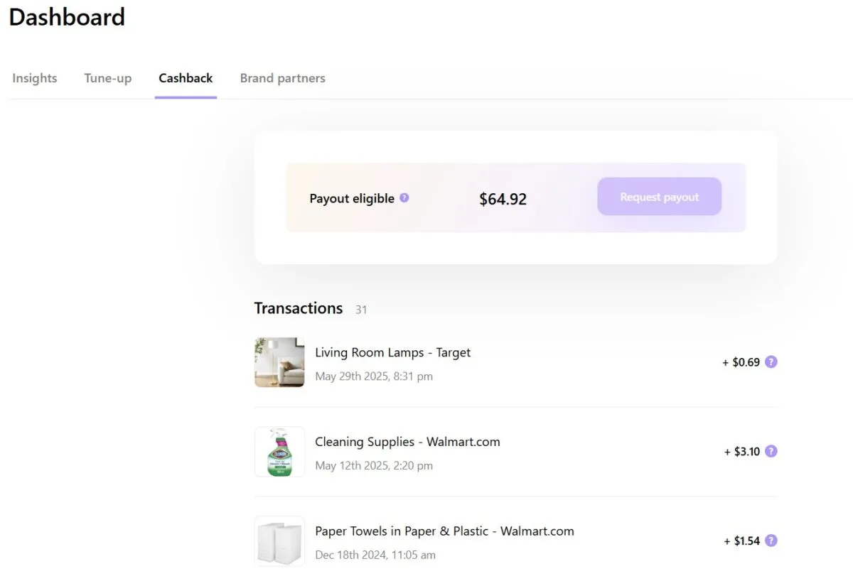 cash back is Benable legit? See the earnings report