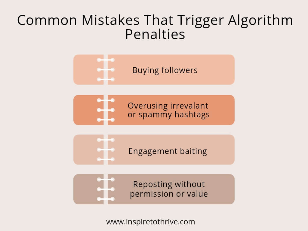 Common Mistakes That Trigger Algorithm Penalties common mistakes that trigger the Instagram algorithm penalties