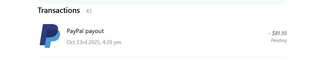 a pending Benable payout