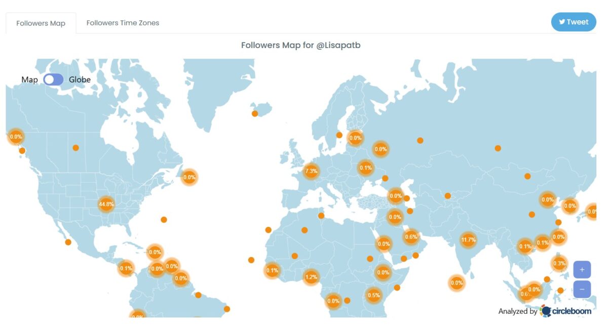 circleboom followers map Circleboom followers map