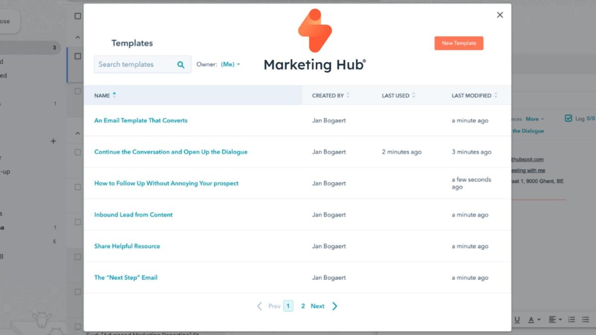 HubSpot email marketing