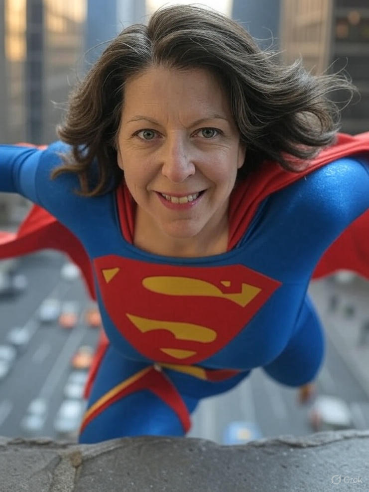 lisa superwoman Grok imagine lisa as superwoman