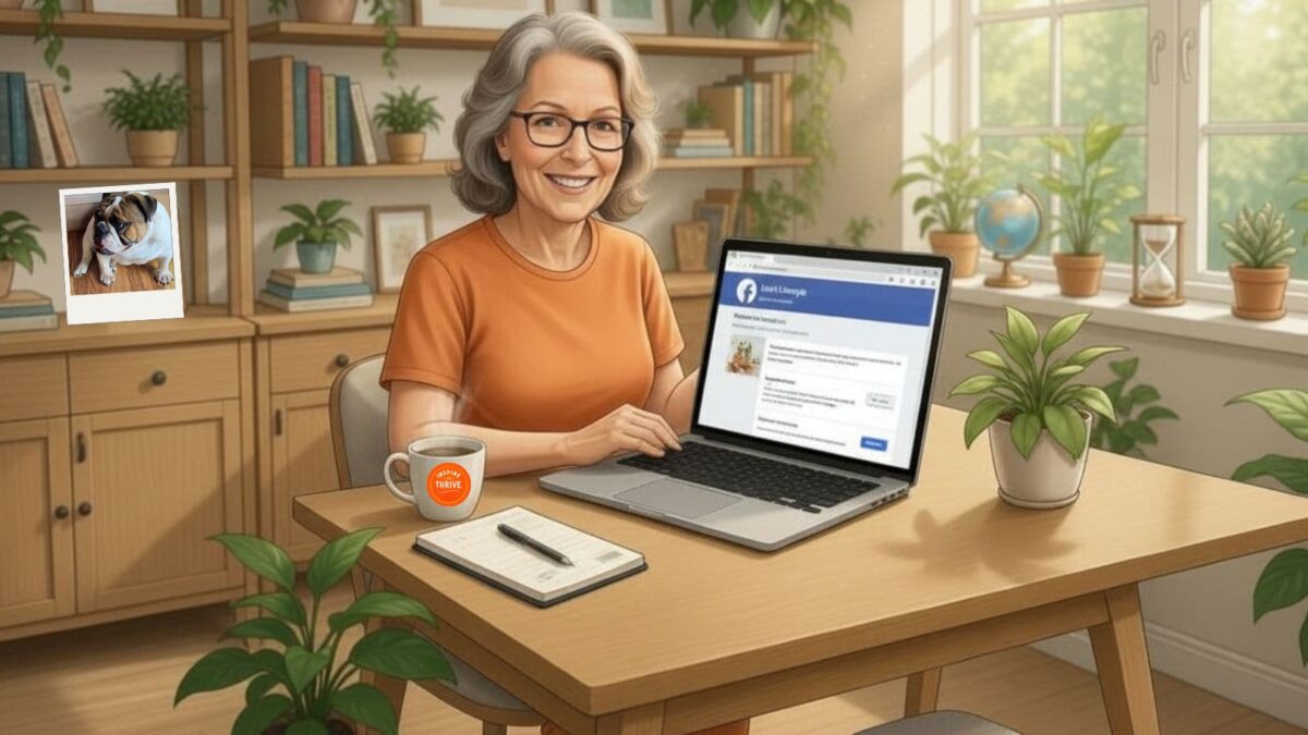 Lisa of inspire to thrive showing how to add an admin to a Facebook page