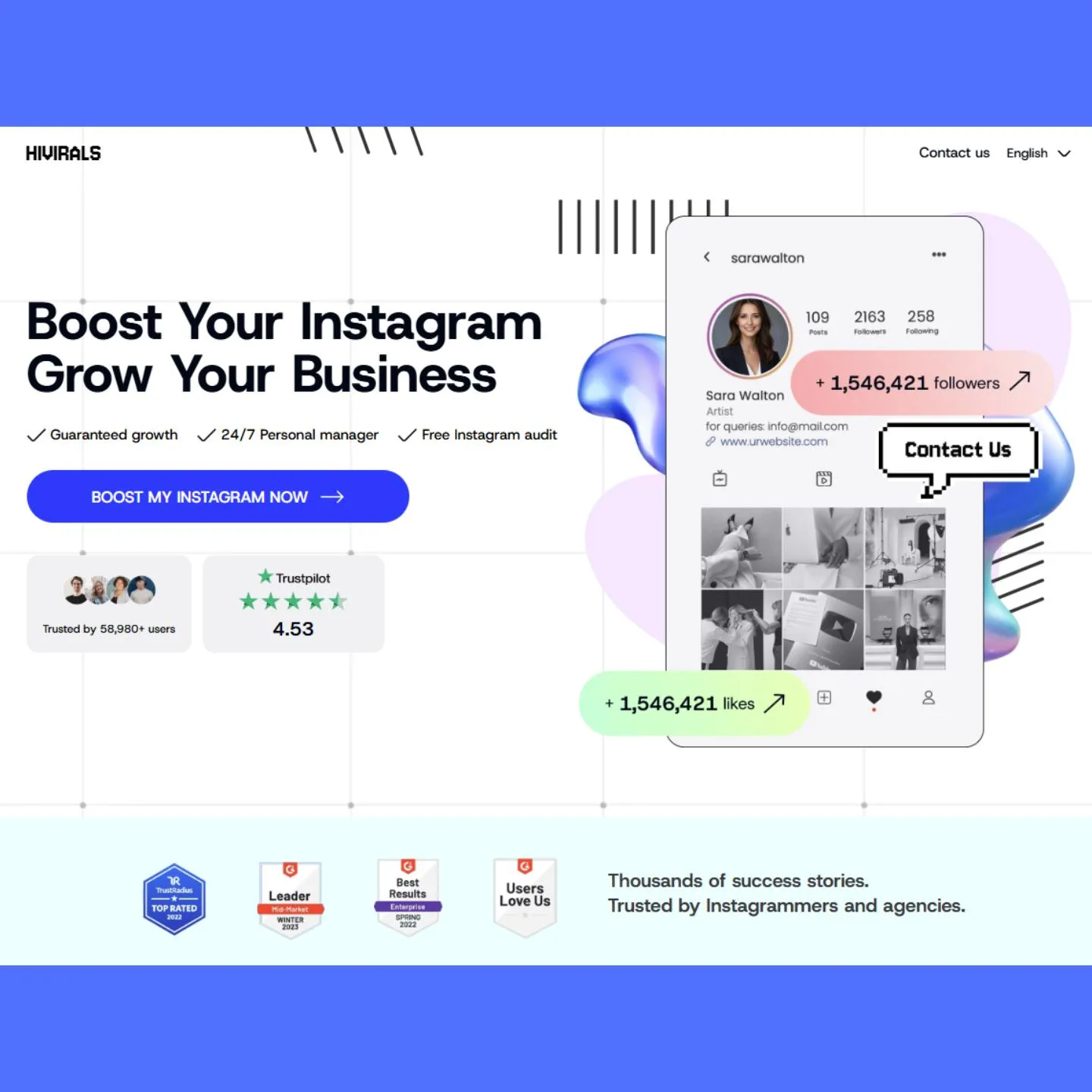 boost your Instagram with Hi-Virals