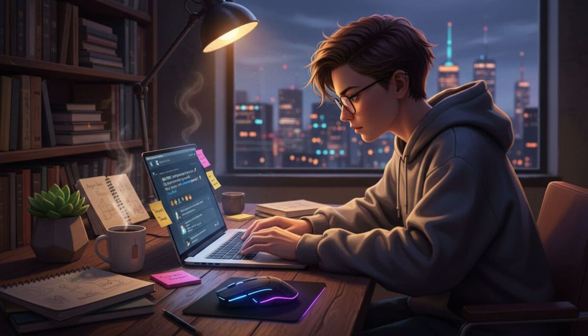 someone editing a post on X