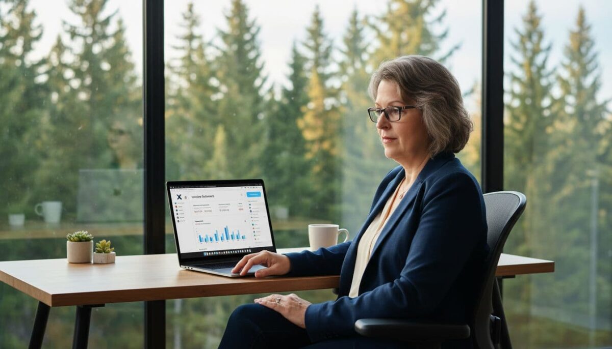 how to find your inactrive twitter followers like Lisa Sicard shown at her laptop