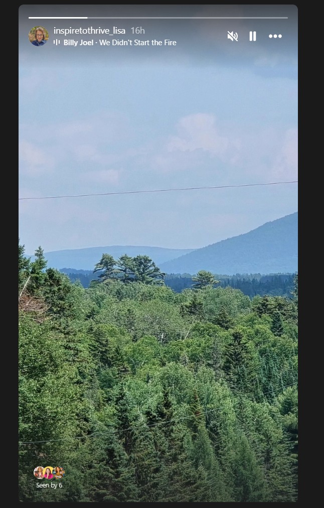 an instagram story from behind the scenes look at my area where I walk