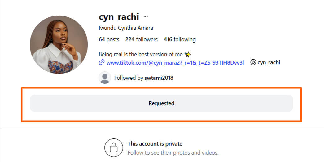 request sent to private instagram account request send to private Instagram account