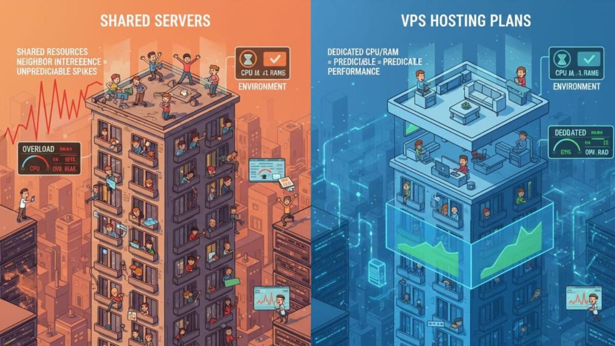 shared servers vs vps hosting plan
