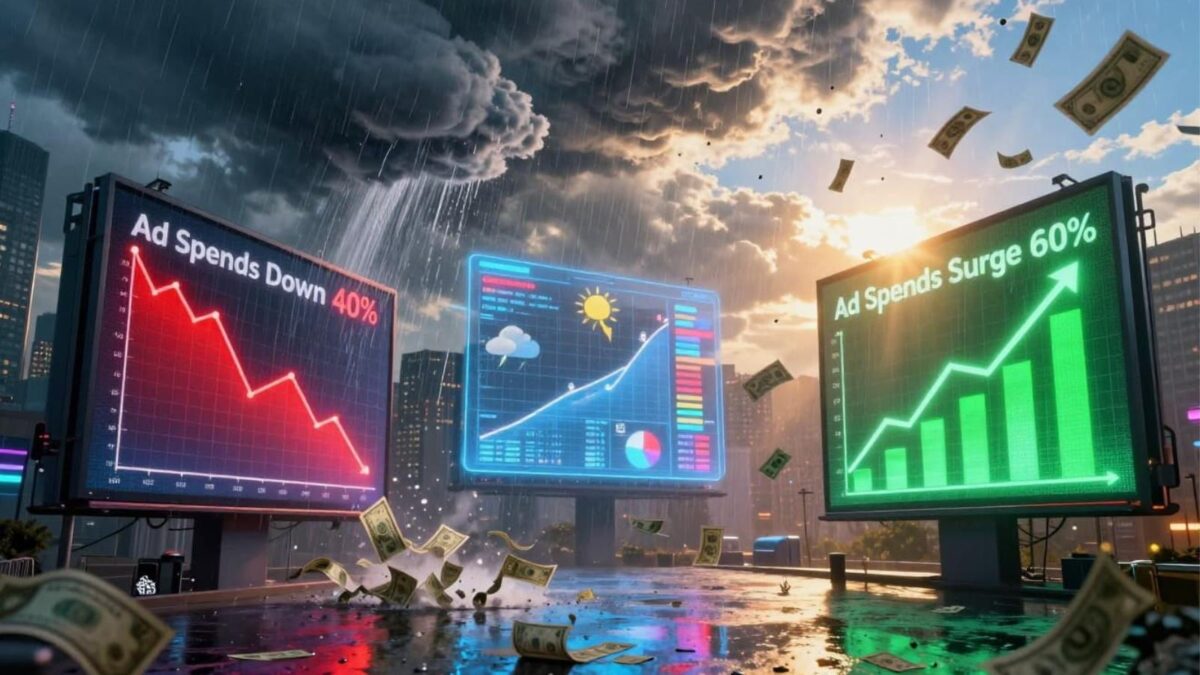 the weather and ad spend are related