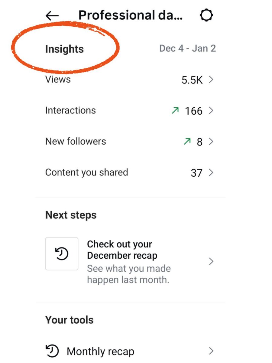 where to find your Instagram insights explained