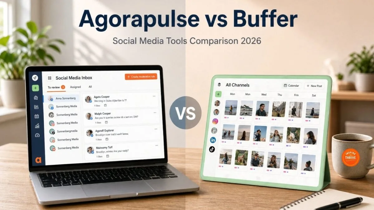 Agorapulse inbox vs Buffer calendar — social media tools comparison 2026