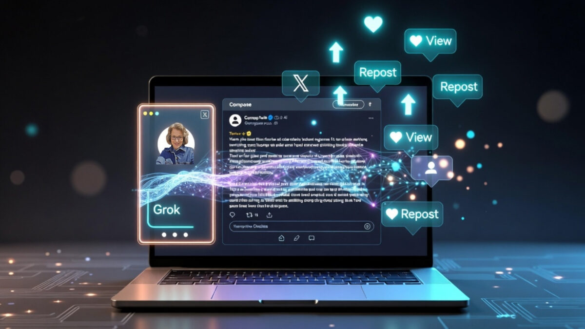 Using Grok AI for posts on X Twitter.