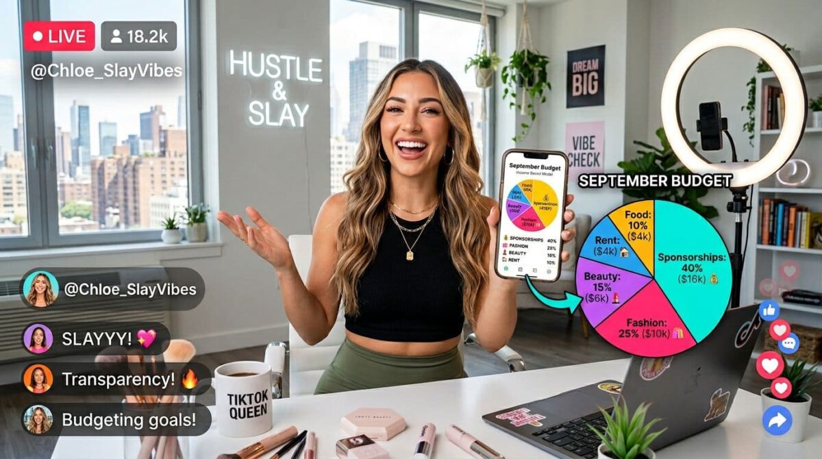 TikTok influencers monthly budget