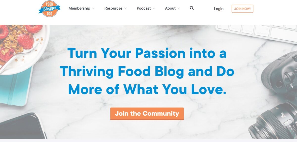 Food blogger pro website screenshot 