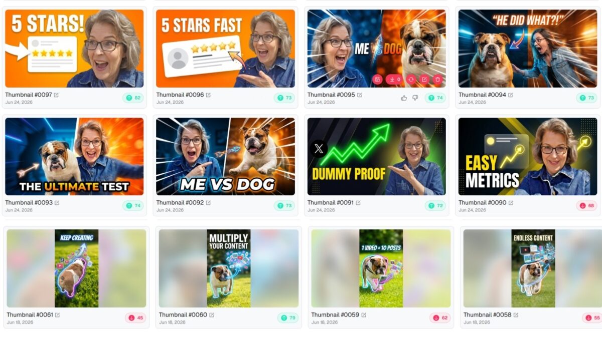 my dog and I on Thumbnails