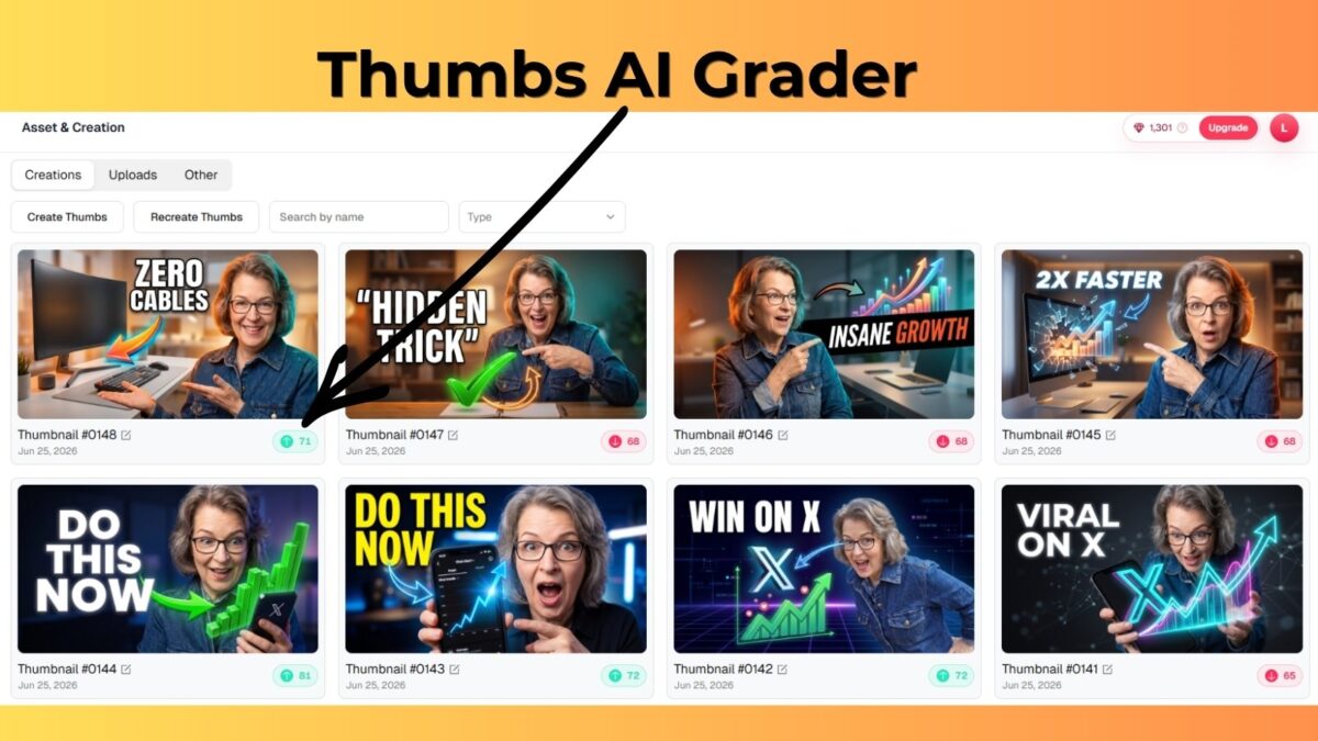 Use the Thumbs AI grader for better thumbnails.